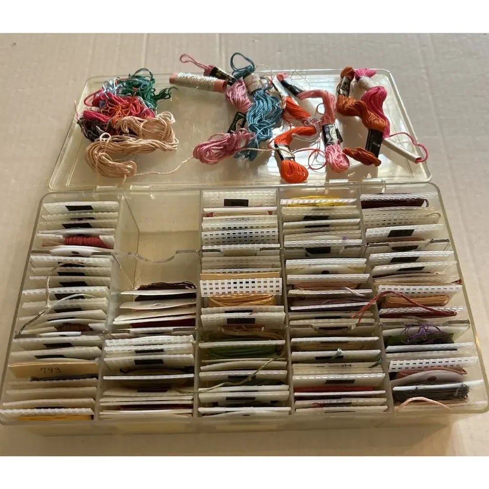 Vtg Case of DMC Carded/Numbered Embroidery Floss Thread Needlepoint Cross Stitch